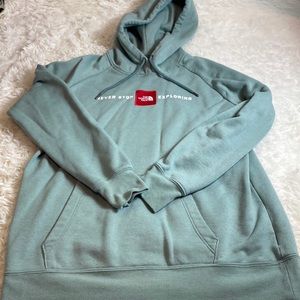 North Face Red's Never Stop Exploring Hoodie Pullover Sweatshirt-Large-L